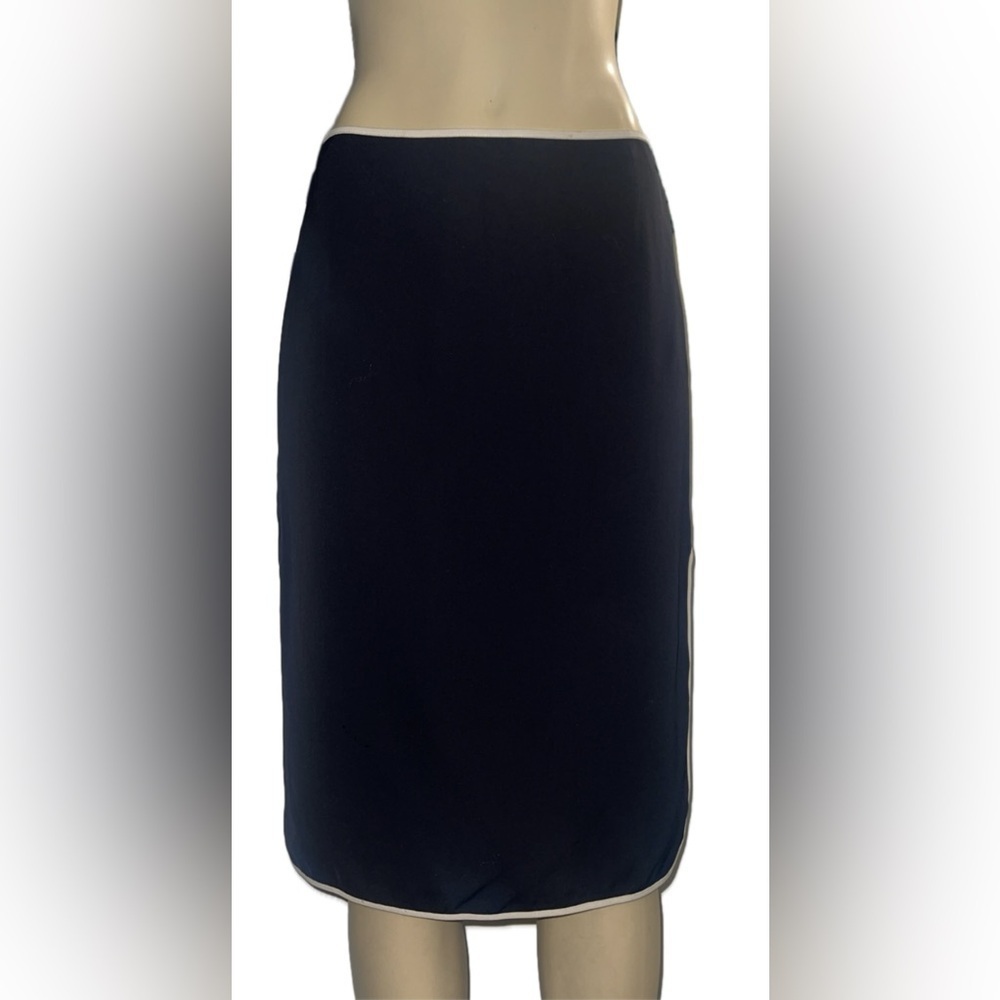 Banana Republic Black Pencil Skirt with Nude Trim Size 6